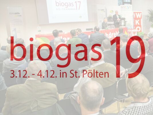 Jetzt anmelden - biogas19 - Kongress<br />am 3. und 4. Dezember 2019 in St. Pölten