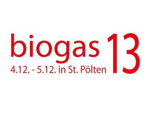 Kongress biogas13 am 4. und 5. Dezember 2013 in St. Pölten
